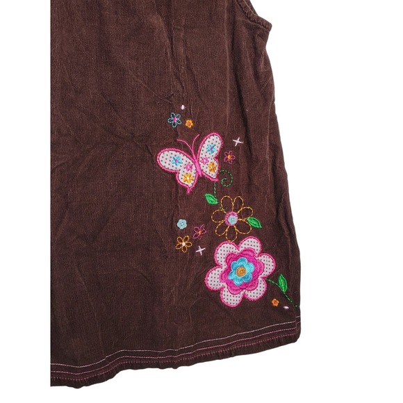 Girls 3T Embroidered Floral Butterfly Layer Dress - Picture 2 of 4